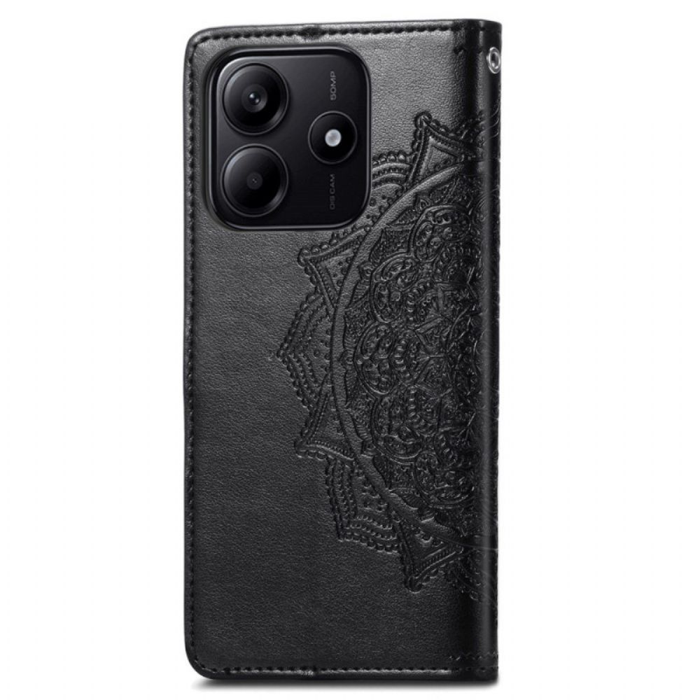 Leren Hoesje Xiaomi Redmi Note 14 5g Barokmandala Bescherming Hoesje