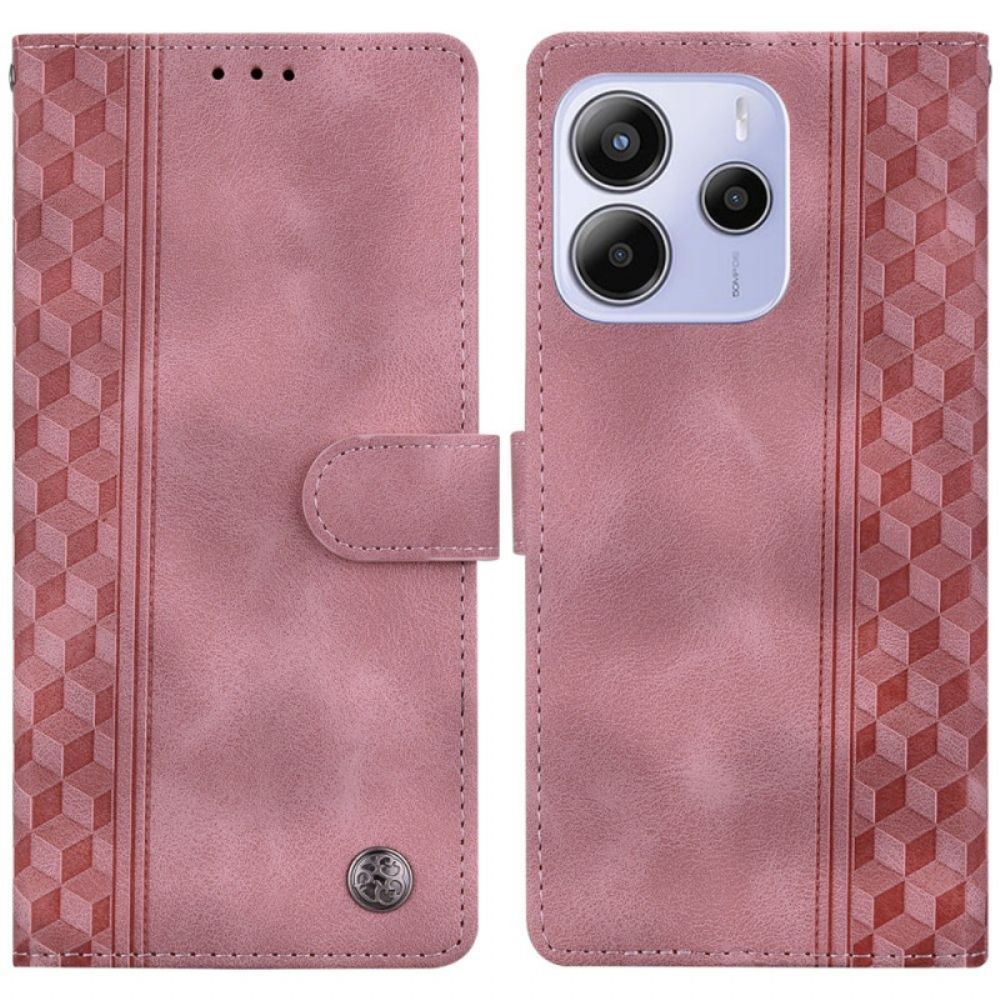 Leren Hoesje Xiaomi Redmi Note 14 5g Frieze En Klinknagels