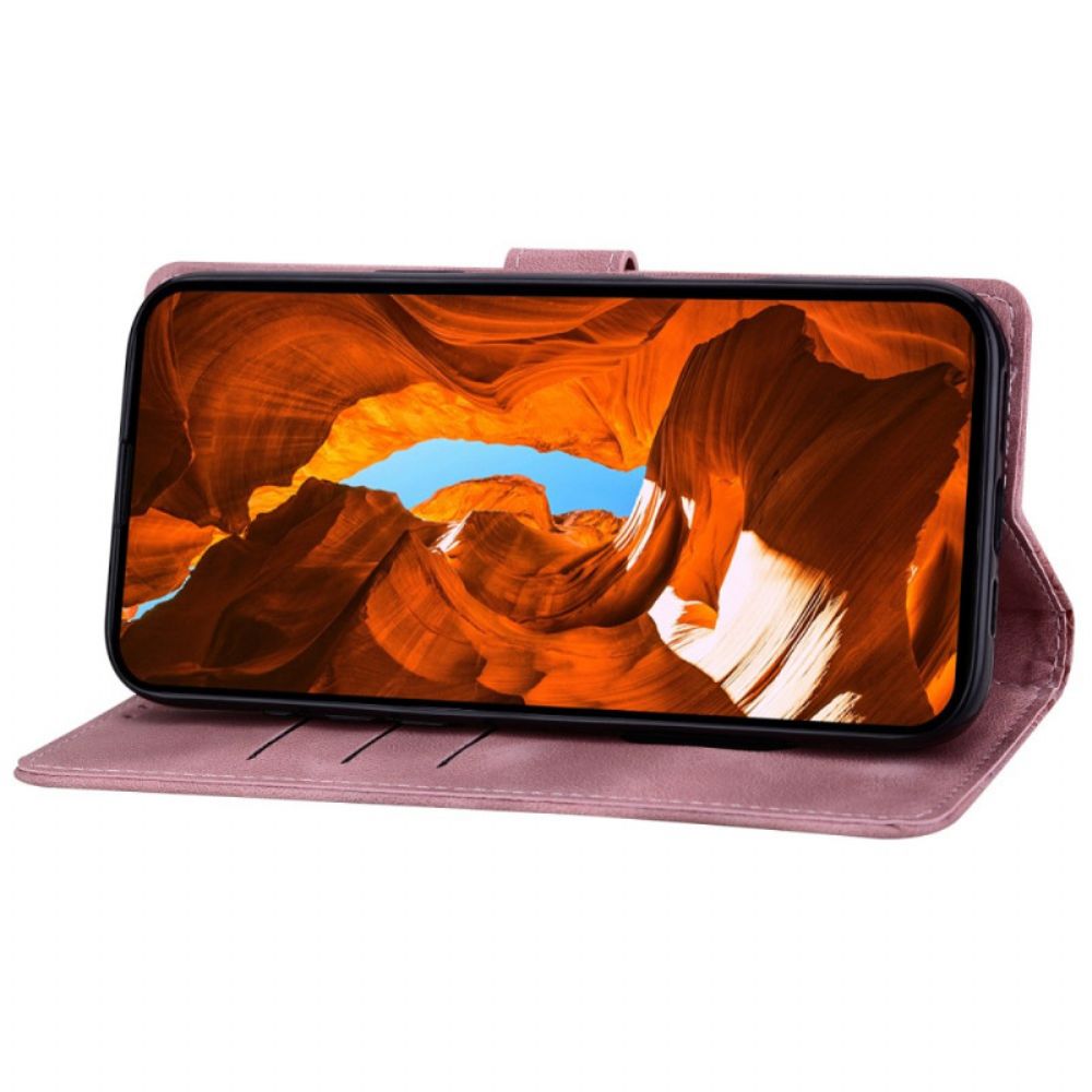 Leren Hoesje Xiaomi Redmi Note 14 5g Frieze En Klinknagels