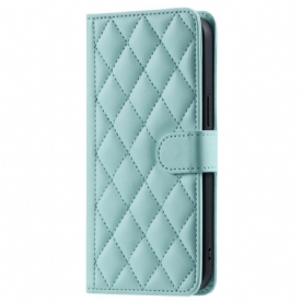 Leren Hoesje Xiaomi Redmi Note 14 5g Gewatteerd Met Schouderriem En Riempje Bescherming Hoesje