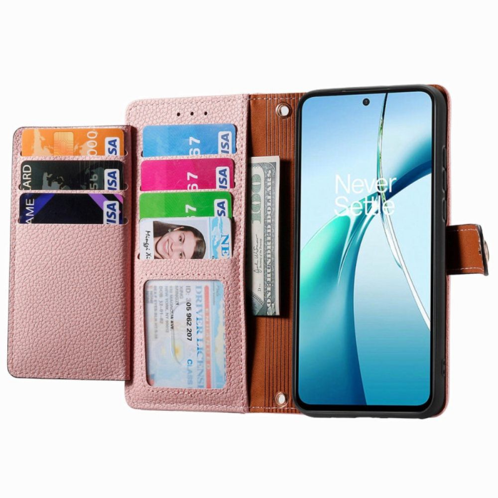 Leren Hoesje Xiaomi Redmi Note 14 5g Rfid-portemonnee Met Rfid-ritsvak