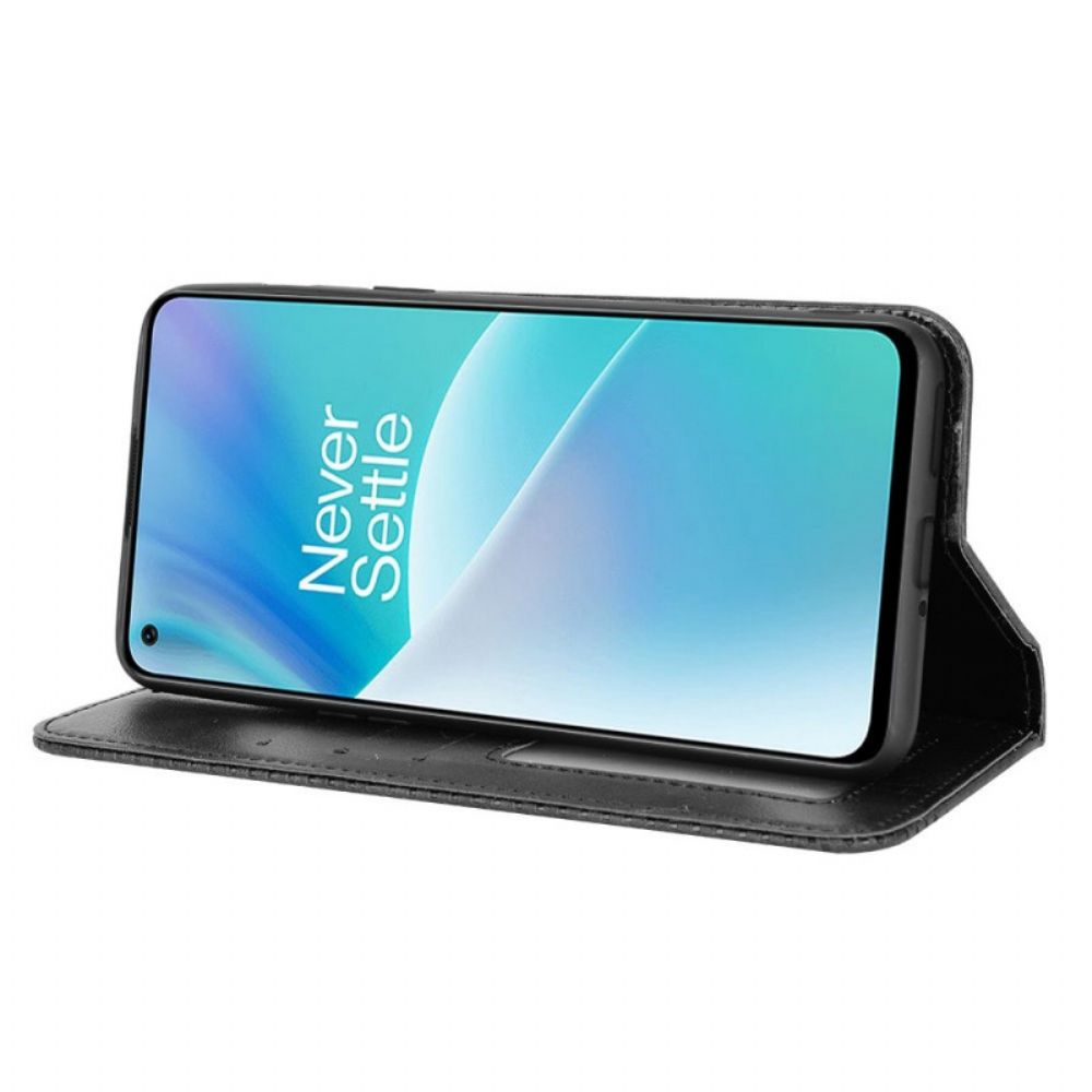 Bescherming Hoesje voor OnePlus Nord 2T 5G Folio-hoesje Gestileerde Lederen Stijl