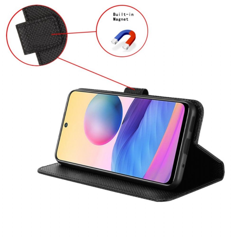 Flip Case voor OnePlus Nord 2T 5G Met Ketting Kunstlederen Band