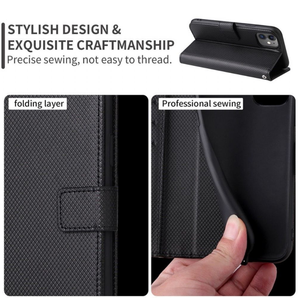Flip Case voor OnePlus Nord 2T 5G Met Ketting Kunstlederen Band