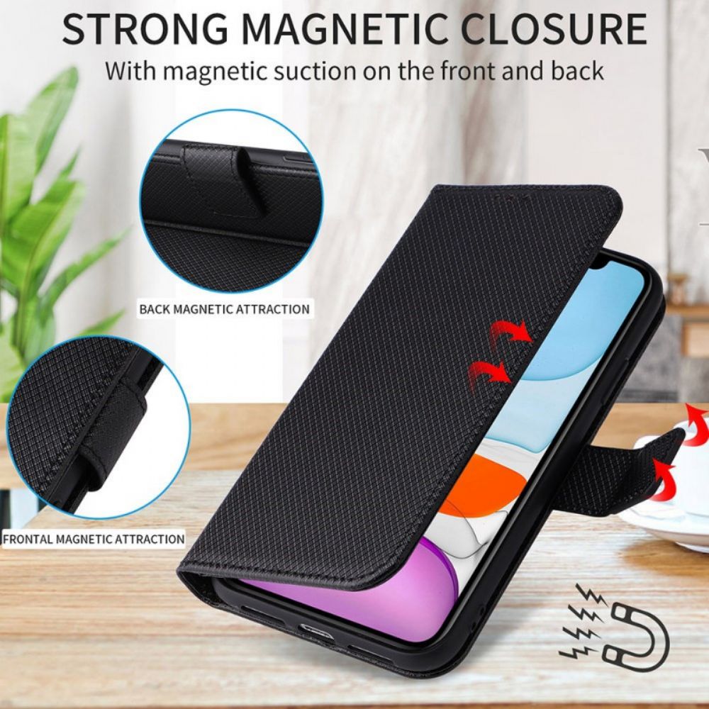 Flip Case voor OnePlus Nord 2T 5G Met Ketting Kunstlederen Band