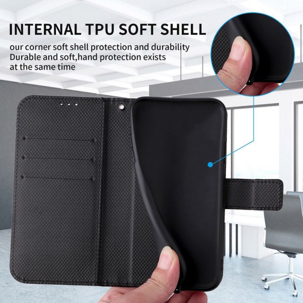 Flip Case voor OnePlus Nord 2T 5G Met Ketting Kunstlederen Band