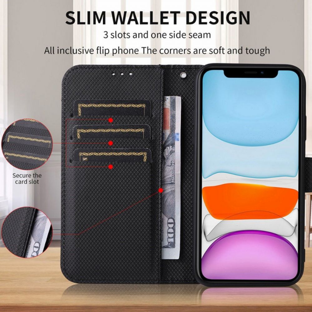 Flip Case voor OnePlus Nord 2T 5G Met Ketting Kunstlederen Band