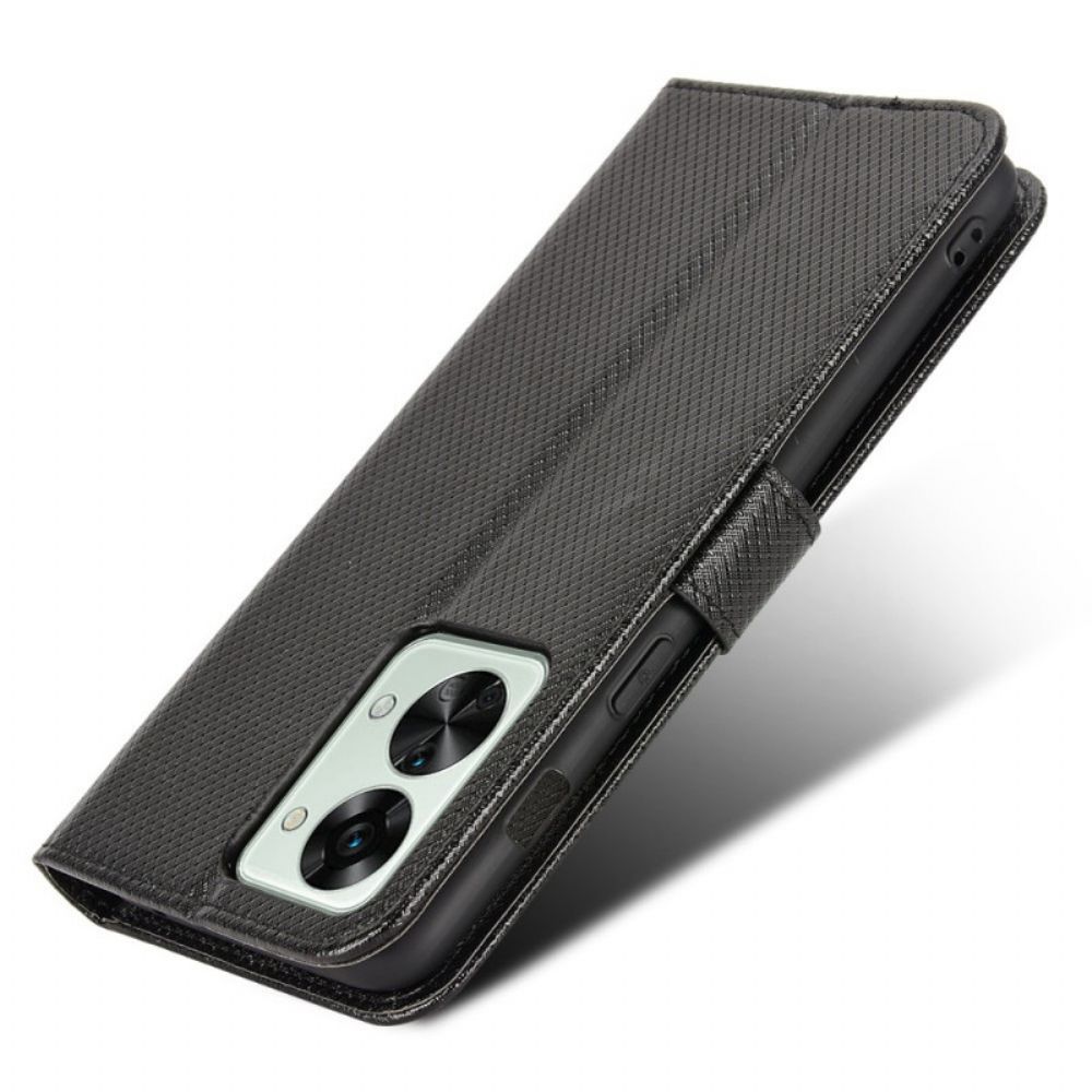 Flip Case voor OnePlus Nord 2T 5G Met Ketting Kunstlederen Band