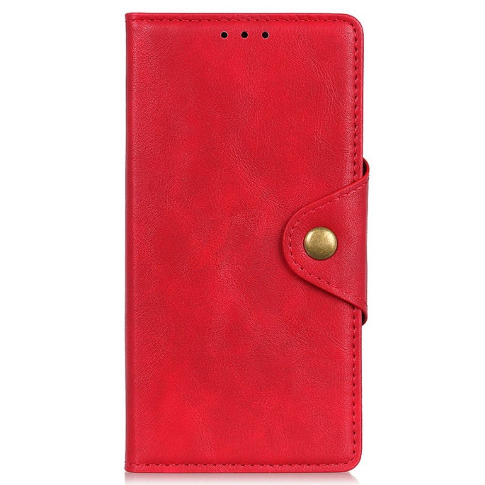 Folio-hoesje voor OnePlus Nord 2T 5G Knoop Van Kunstleer