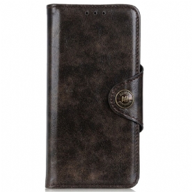 Folio-hoesje voor OnePlus Nord 2T 5G Vintage Knoop Van Kunstleer