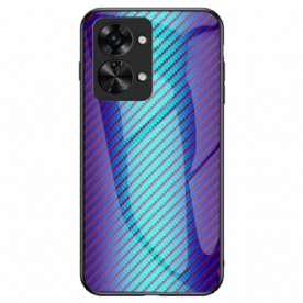 Hoesje voor OnePlus Nord 2T 5G Gehard Glas Van Koolstofvezel