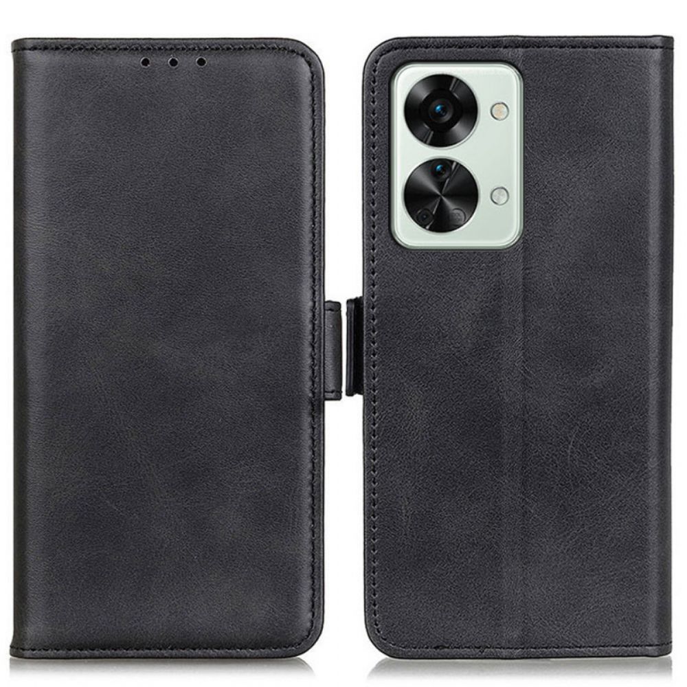Leren Hoesje voor OnePlus Nord 2T 5G Dubbele Sluiting