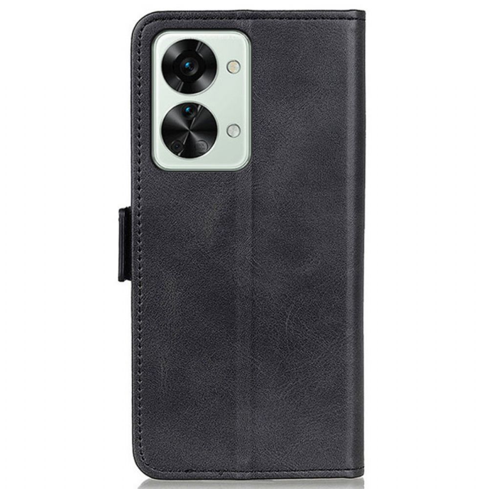 Leren Hoesje voor OnePlus Nord 2T 5G Dubbele Sluiting
