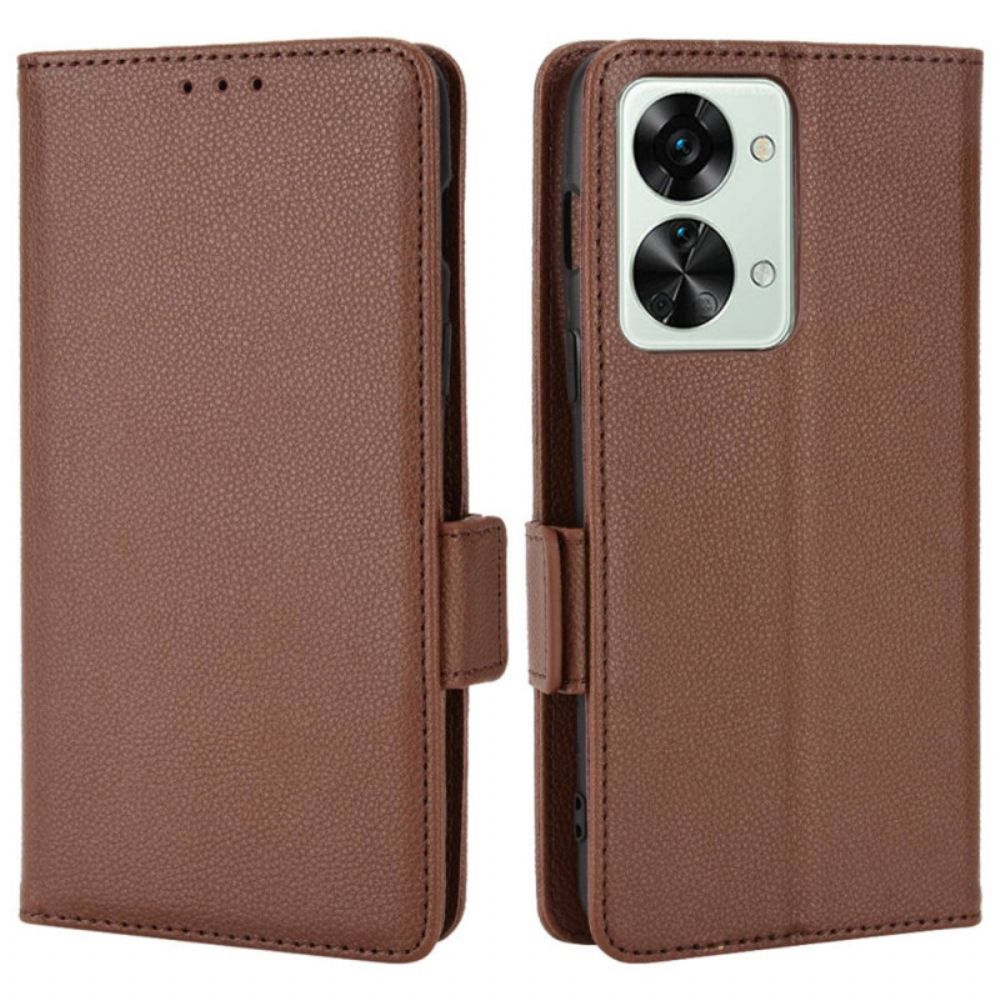 Leren Hoesje voor OnePlus Nord 2T 5G Lychee-textuur