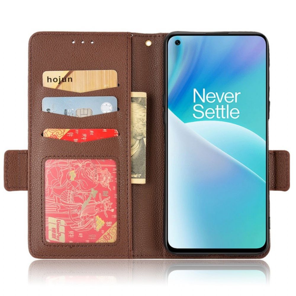 Leren Hoesje voor OnePlus Nord 2T 5G Lychee-textuur