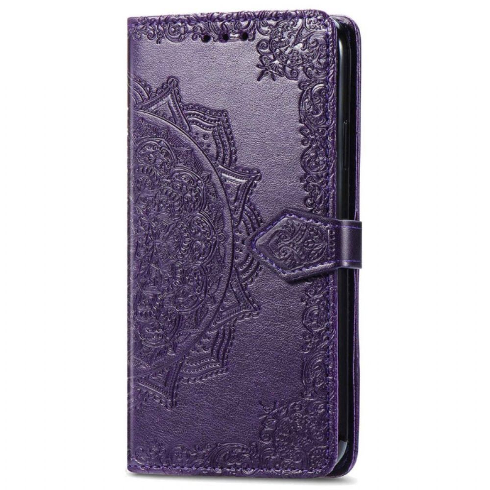 Leren Hoesje voor OnePlus Nord 2T 5G Met Ketting Mandala Band Kaarthouder