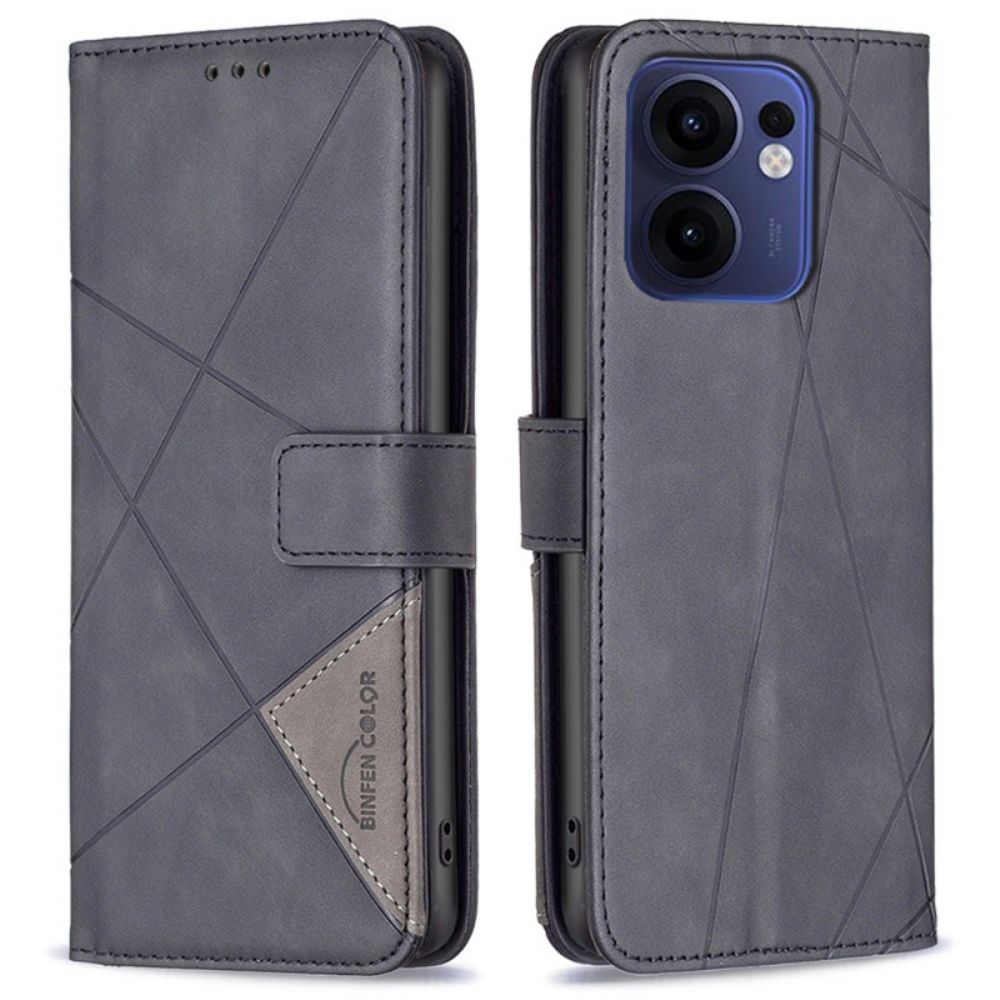 Folio-hoesje Oppo Reno 13f 4g / 5g / 13 Fs 5g Telefoonhoesje Geometrisch Patroon Binfen Color