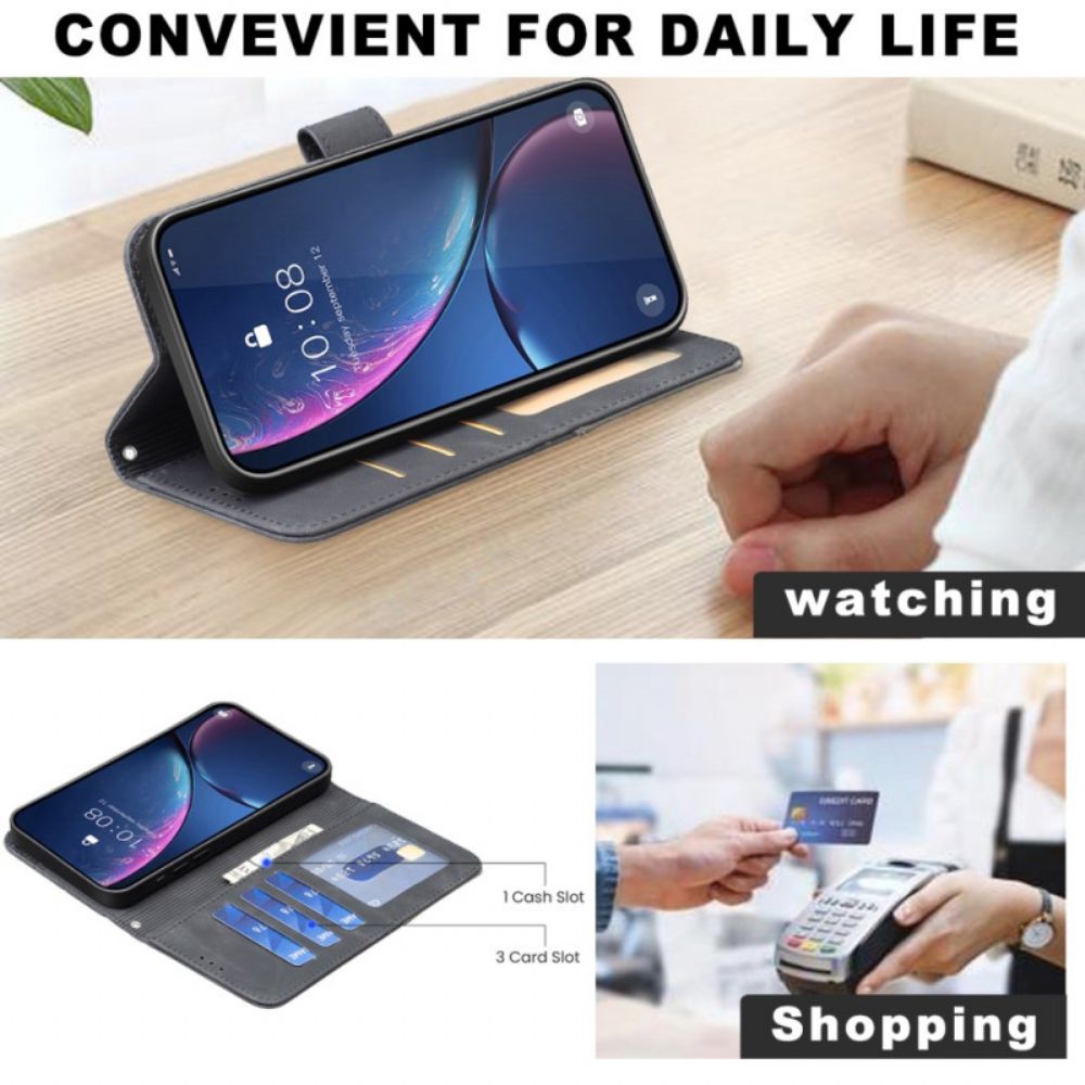 Folio-hoesje Oppo Reno 13f 4g / 5g / 13 Fs 5g Telefoonhoesje Geometrisch Patroon Binfen Color