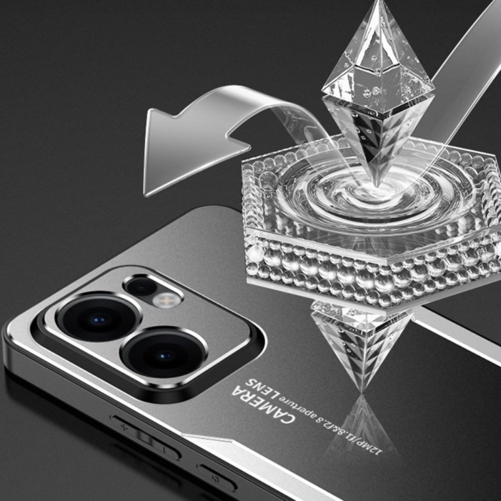 Hoesje Oppo Reno 13f 4g / 5g / 13 Fs 5g Metaaleffect Bescherming Hoesje