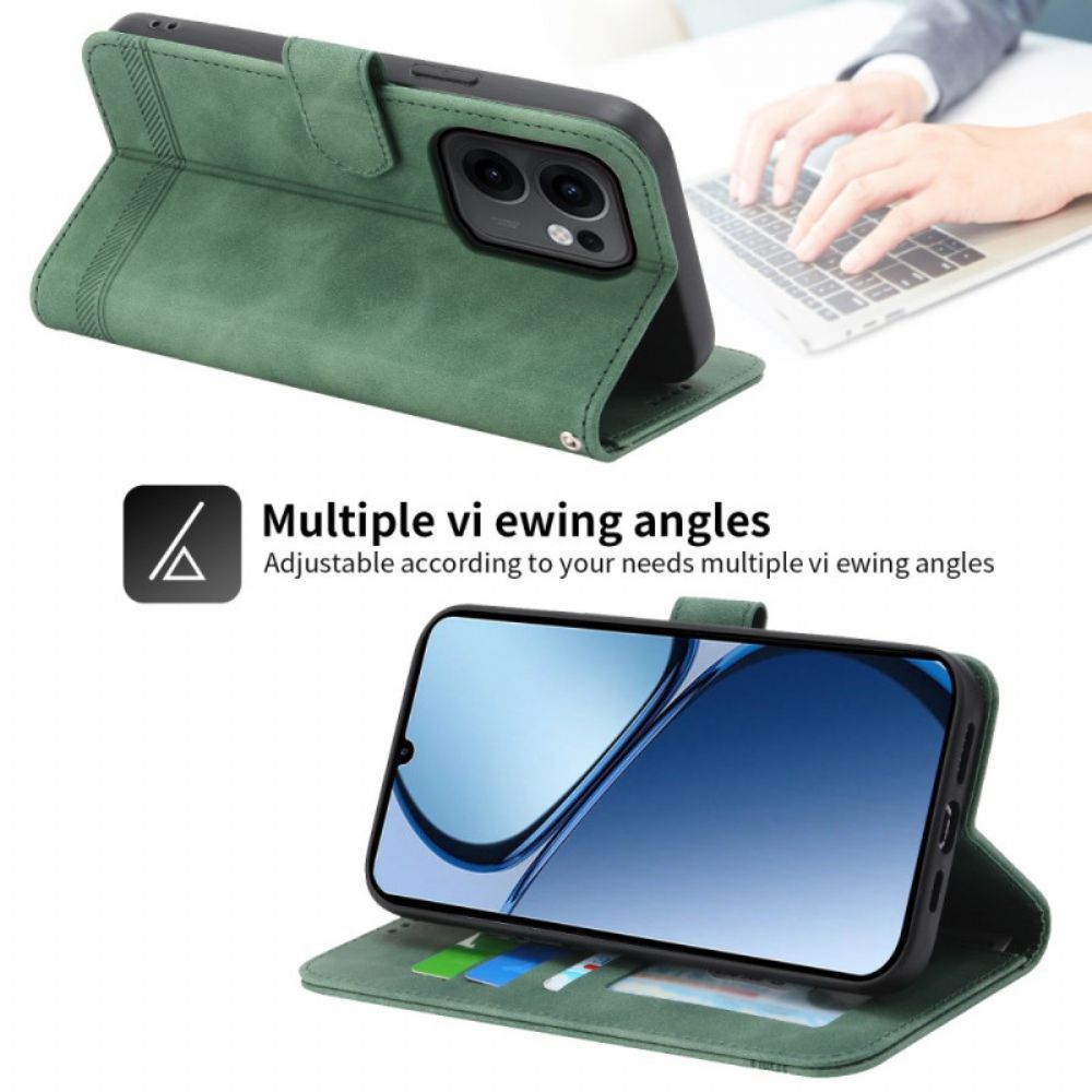 Leren Hoesje Oppo Reno 13f 4g / 5g / 13 Fs 5g Dierfeng Bescherming Hoesje