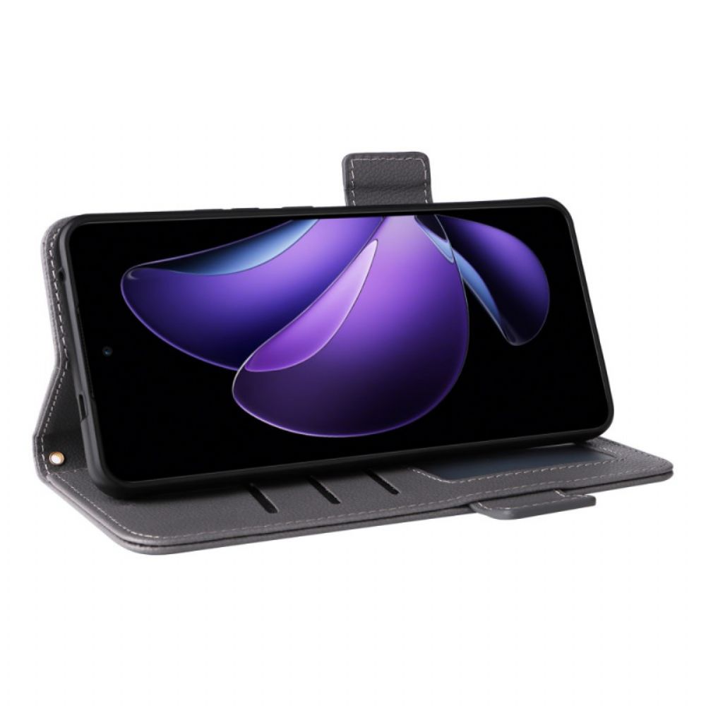 Leren Hoesje Oppo Reno 13f 4g / 5g / 13 Fs 5g Lychee Imitatieleer Koord Bescherming Hoesje