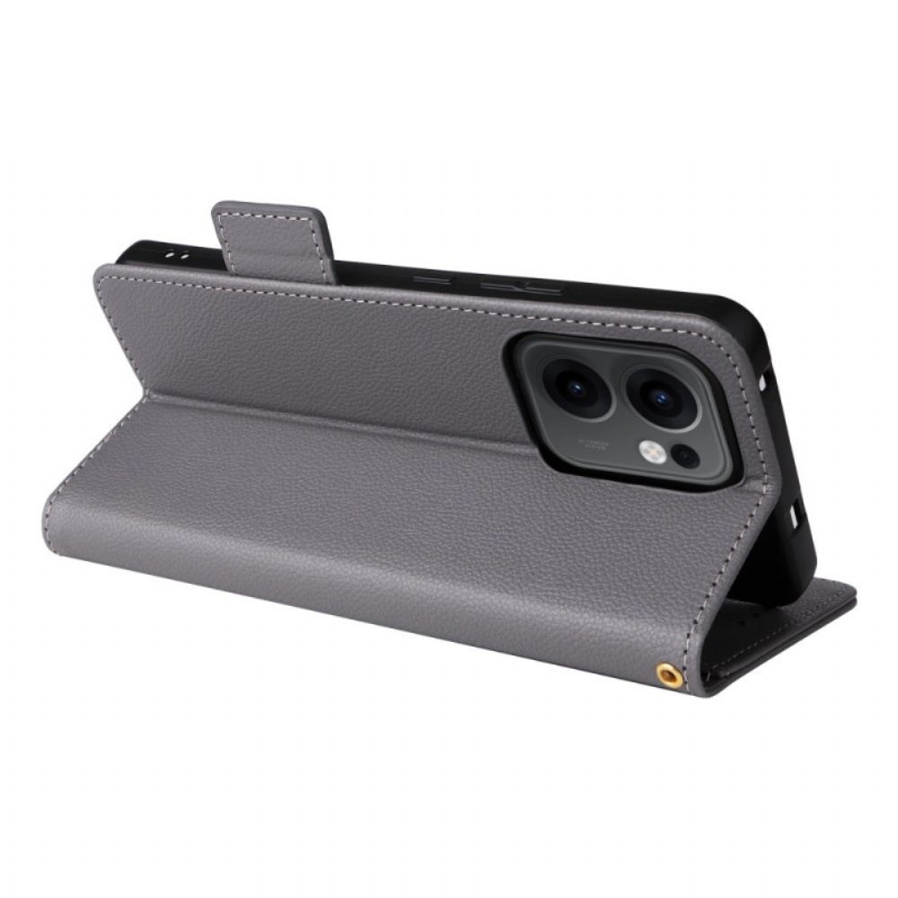 Leren Hoesje Oppo Reno 13f 4g / 5g / 13 Fs 5g Lychee Imitatieleer Koord Bescherming Hoesje