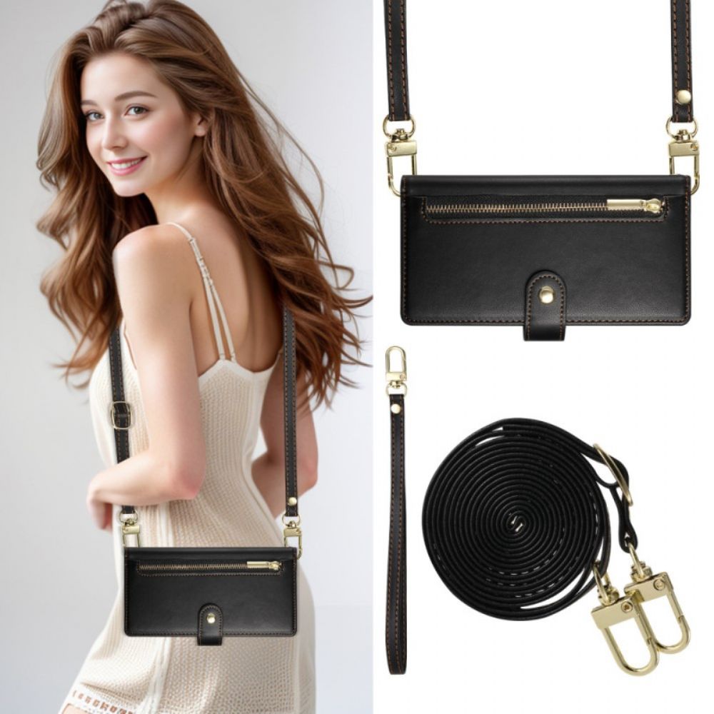 Leren Hoesje Oppo Reno 13f 4g / 5g / 13 Fs 5g Portemonnee En Bandjes Bescherming Hoesje