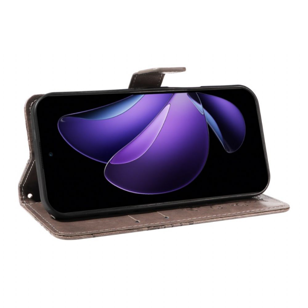 Leren Hoesje Oppo Reno 13f 4g / 5g / 13 Fs 5g Reuzenvlinders Bescherming Hoesje