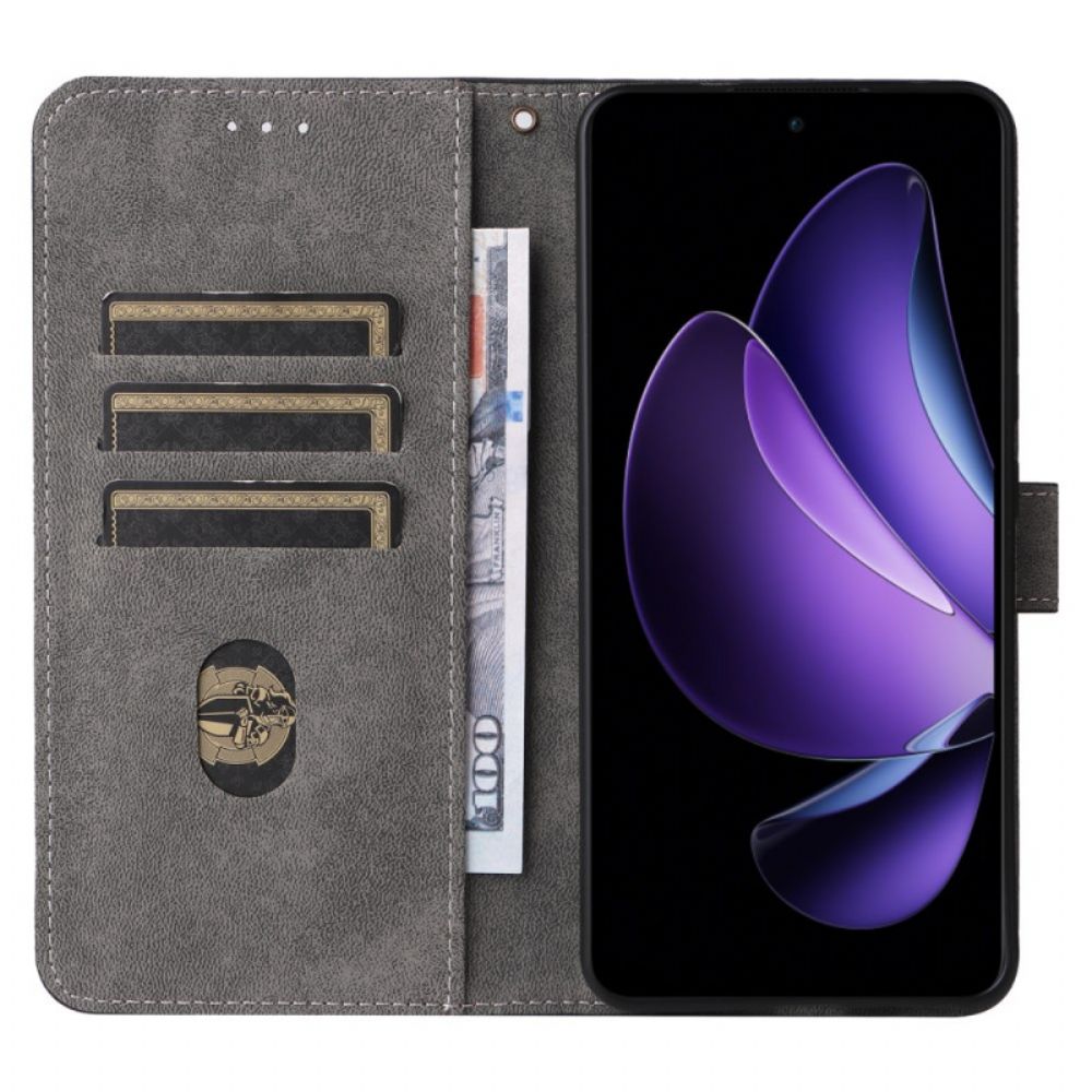 Leren Hoesje Oppo Reno 13f 4g / 5g / 13 Fs 5g Rfid-portemonneekoord
