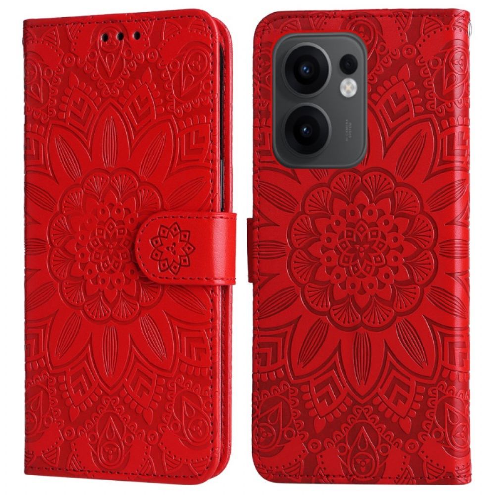 Leren Hoesje Voor Oppo Reno 13f 4g / 5g / 13 Fs 5g Mandala
