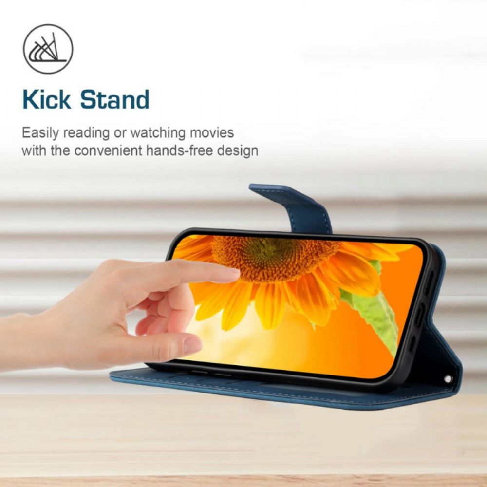 Leren Hoesje Voor Oppo Reno 13f 4g / 5g / 13 Fs 5g Schoudertas Met Zonnebloemprint