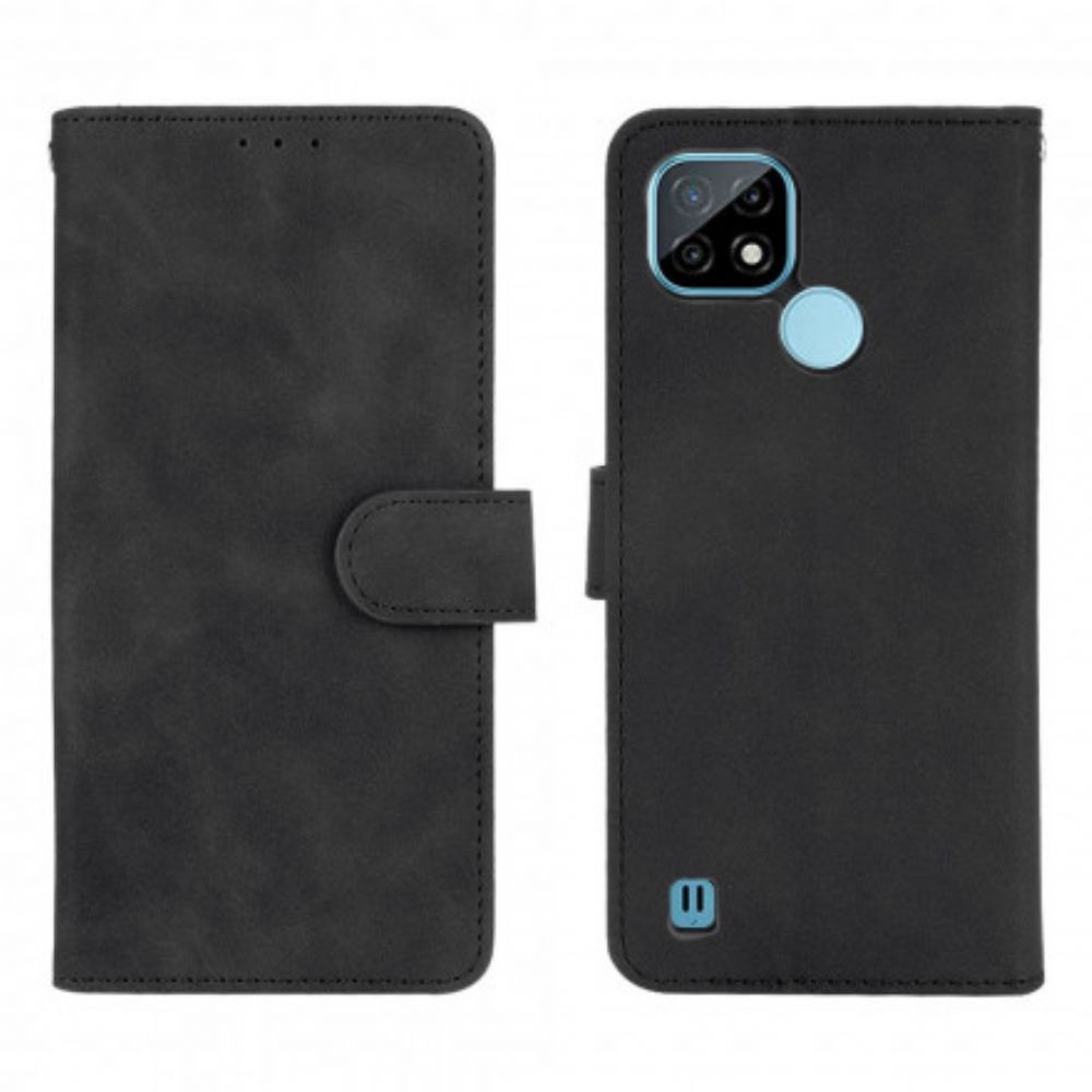 Folio-hoesje voor Realme C21 Skin-touch