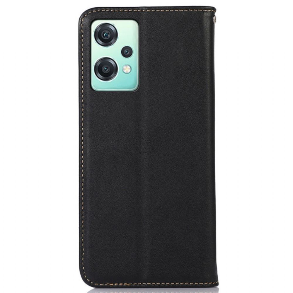 Bescherming Hoesje voor OnePlus Nord CE 2 Lite 5G Folio-hoesje Echt Leer
