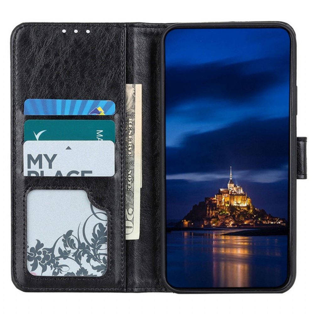 Leren Hoesje voor OnePlus Nord CE 2 Lite 5G Gestructureerd Leereffect