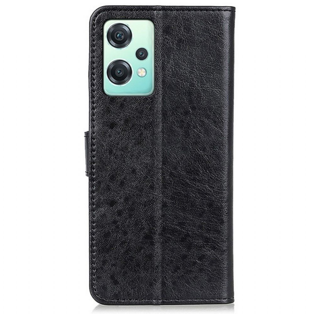 Leren Hoesje voor OnePlus Nord CE 2 Lite 5G Gestructureerd Leereffect
