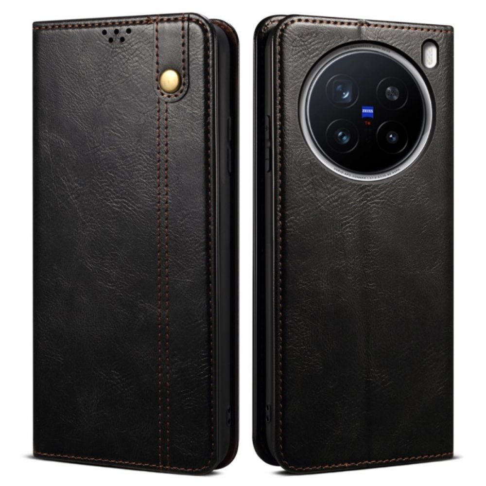 Folio-hoesje Voor Vivo X200 Pro Gewaxt Kunstleer