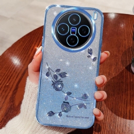 Hoesje Vivo X200 Pro Bloem- En Strass-standaard Kadem Bescherming Hoesje