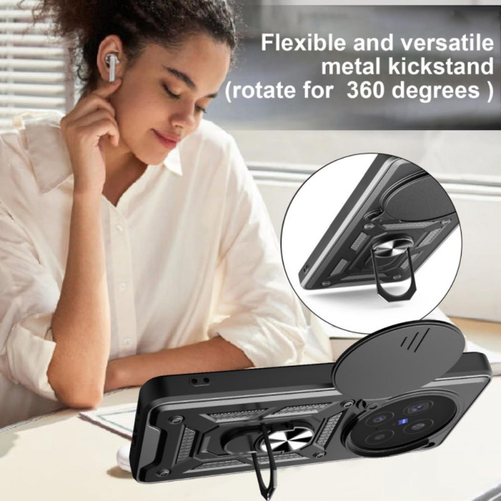 Hoesje Vivo X200 Pro Schuifbare Cameraklep En Geïntegreerde Standaard Bescherming Hoesje