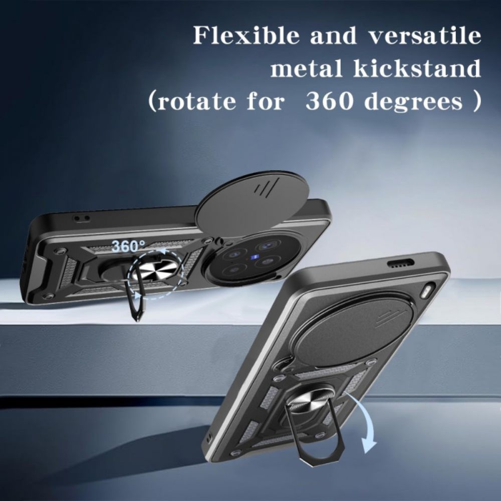 Hoesje Vivo X200 Pro Schuifbare Cameraklep En Geïntegreerde Standaard Bescherming Hoesje