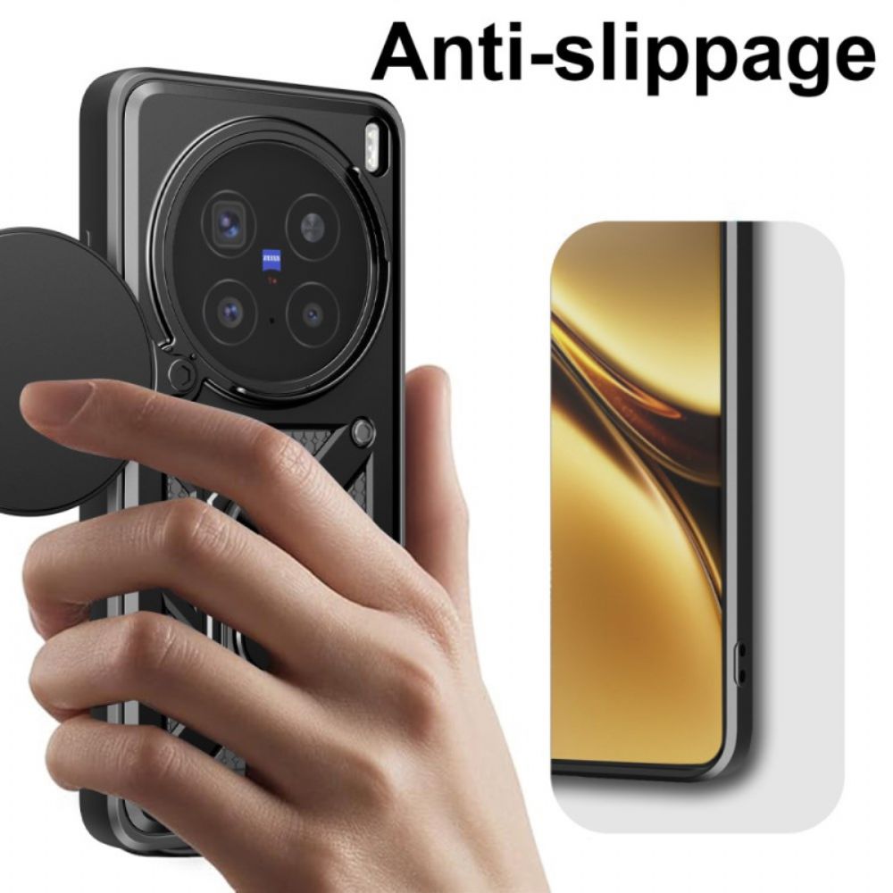 Hoesje Vivo X200 Pro Schuifbare Cameraklep En Geïntegreerde Standaard Bescherming Hoesje