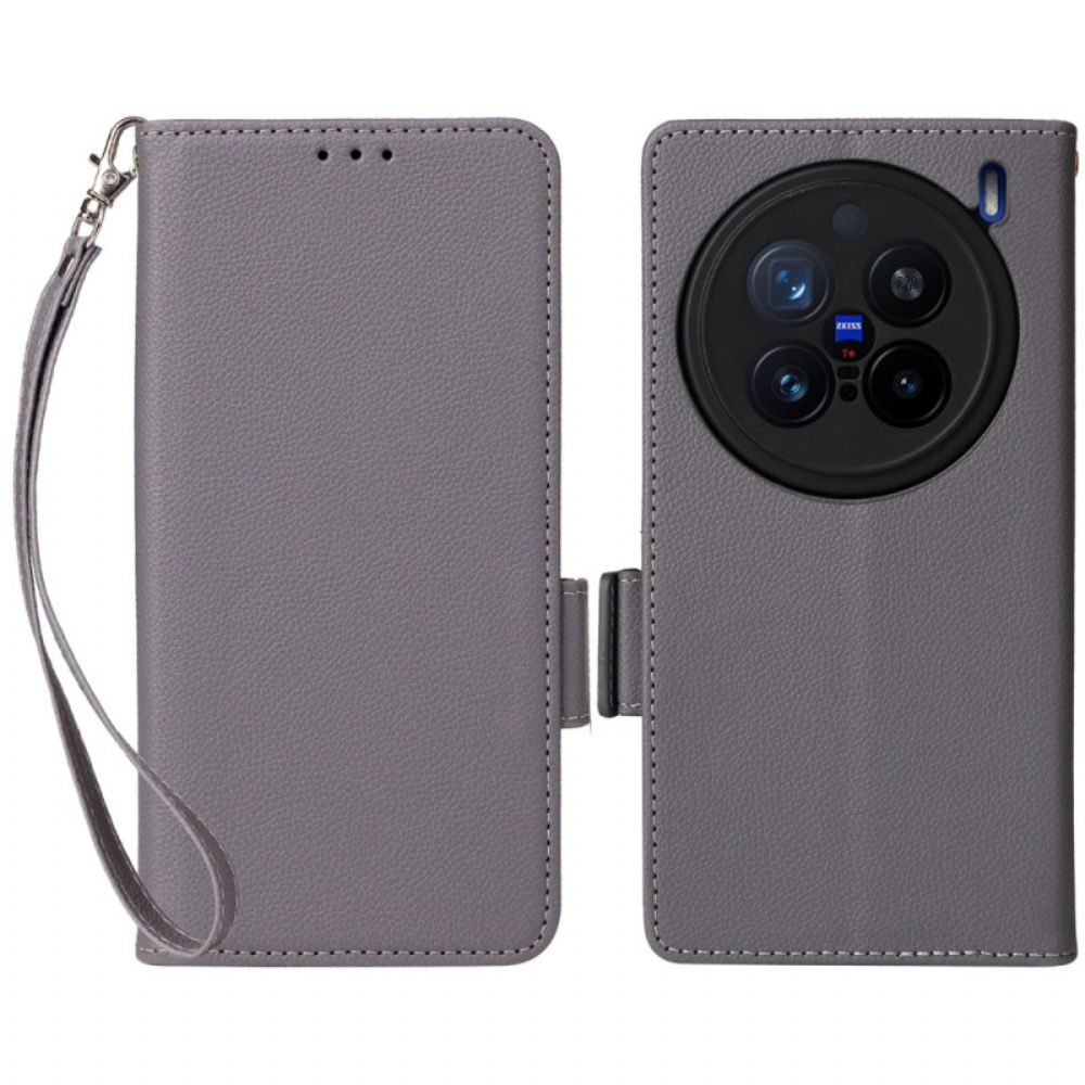 Leren Hoesje Vivo X200 Pro Kunstleren Band Bescherming Hoesje