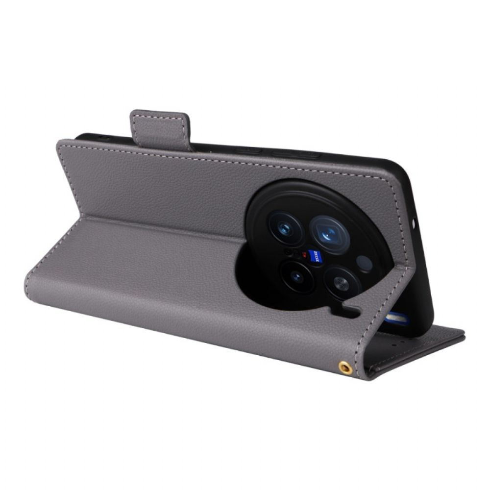 Leren Hoesje Vivo X200 Pro Kunstleren Band Bescherming Hoesje