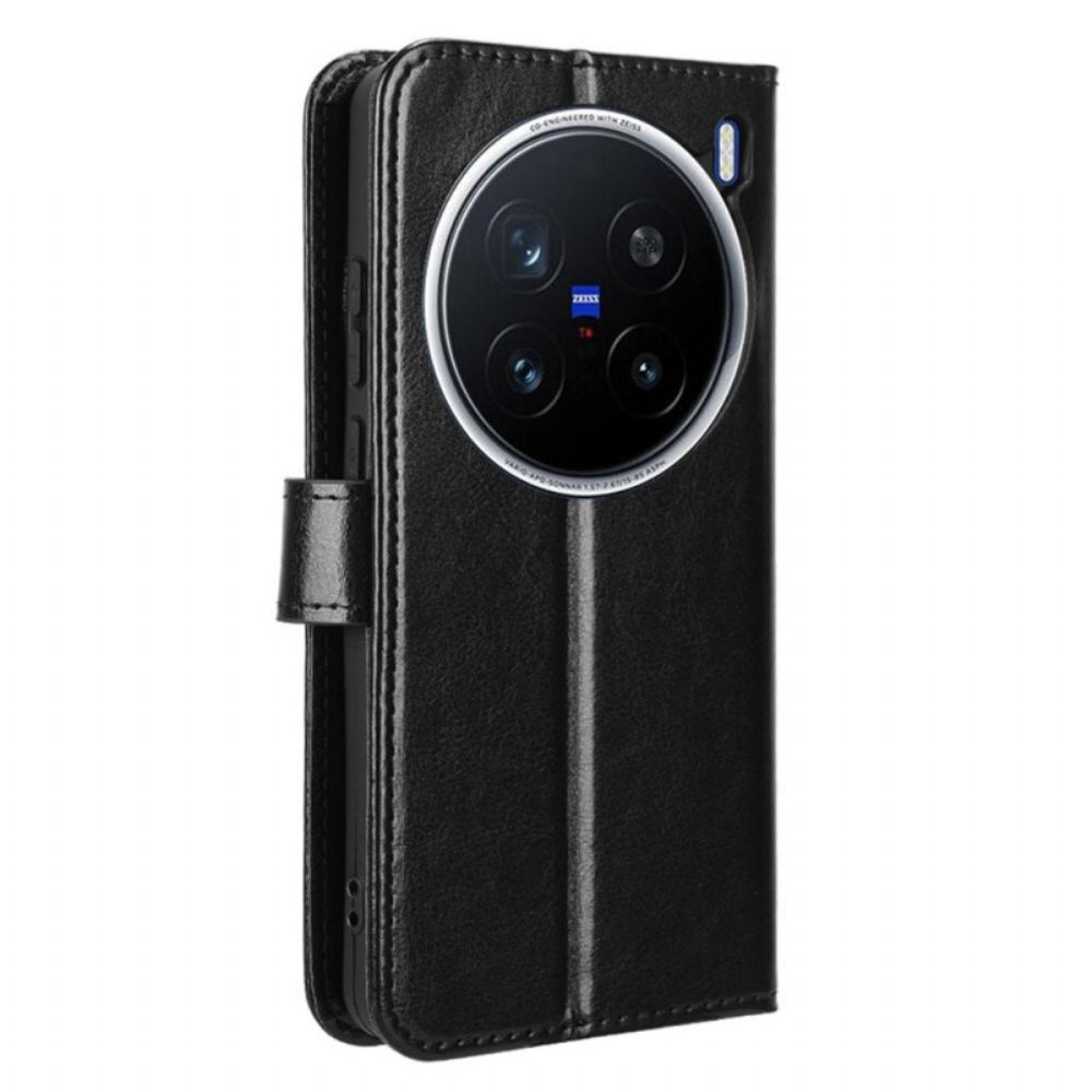 Leren Hoesje Vivo X200 Pro Opvallend Imitatieleer Bescherming Hoesje