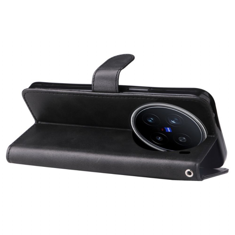 Leren Hoesje Voor Vivo X200 Pro Portemonnee Met Rits