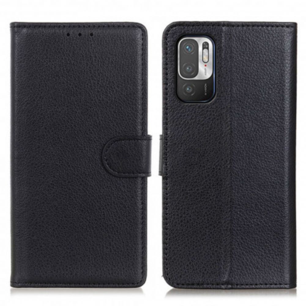 Flip Case voor Xiaomi Redmi Note 10 5G / Poco M3 Pro 5G Traditioneel Litchi-kunstleer
