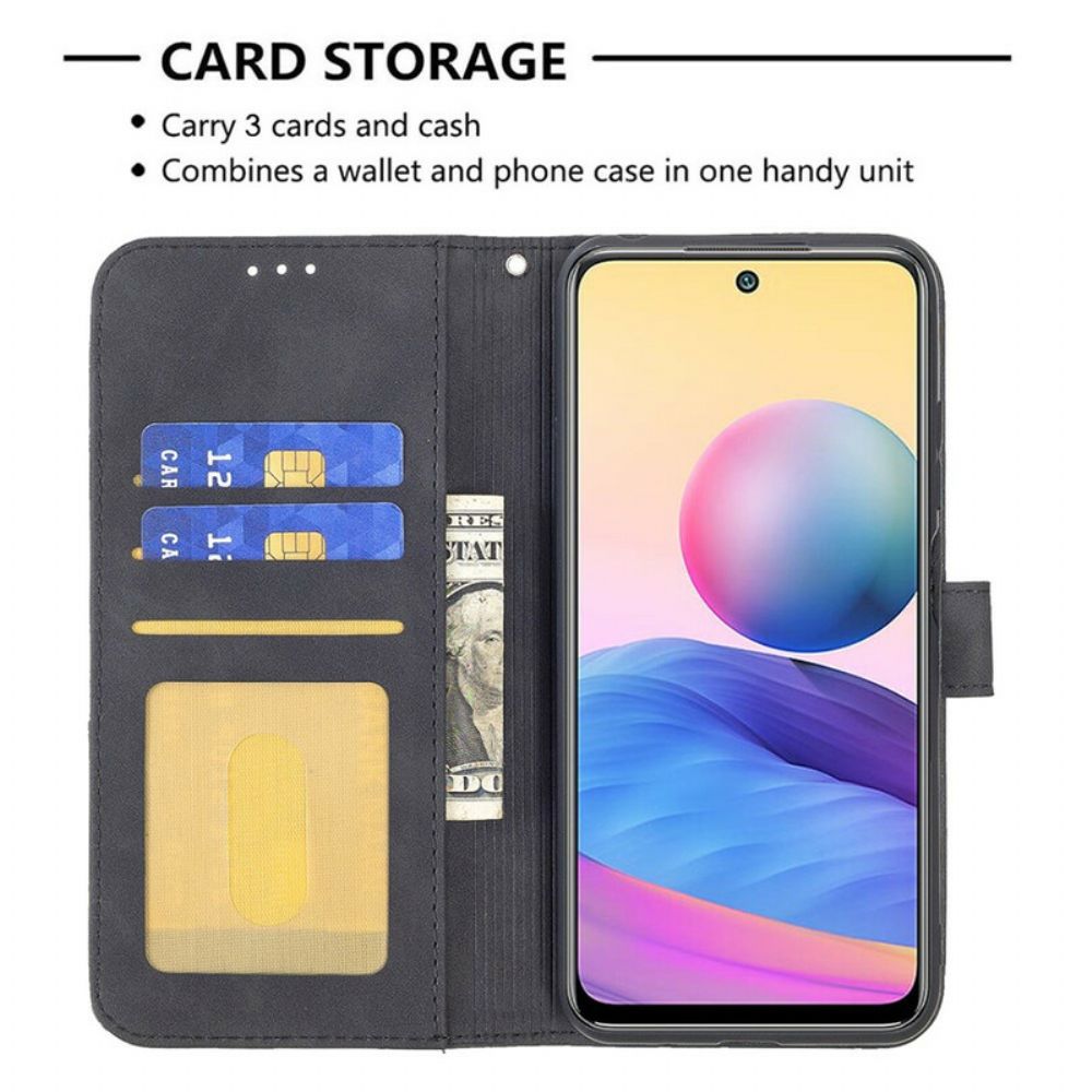 Folio-hoesje voor Xiaomi Redmi Note 10 5G / Poco M3 Pro 5G Binfen Kleurendriehoeken