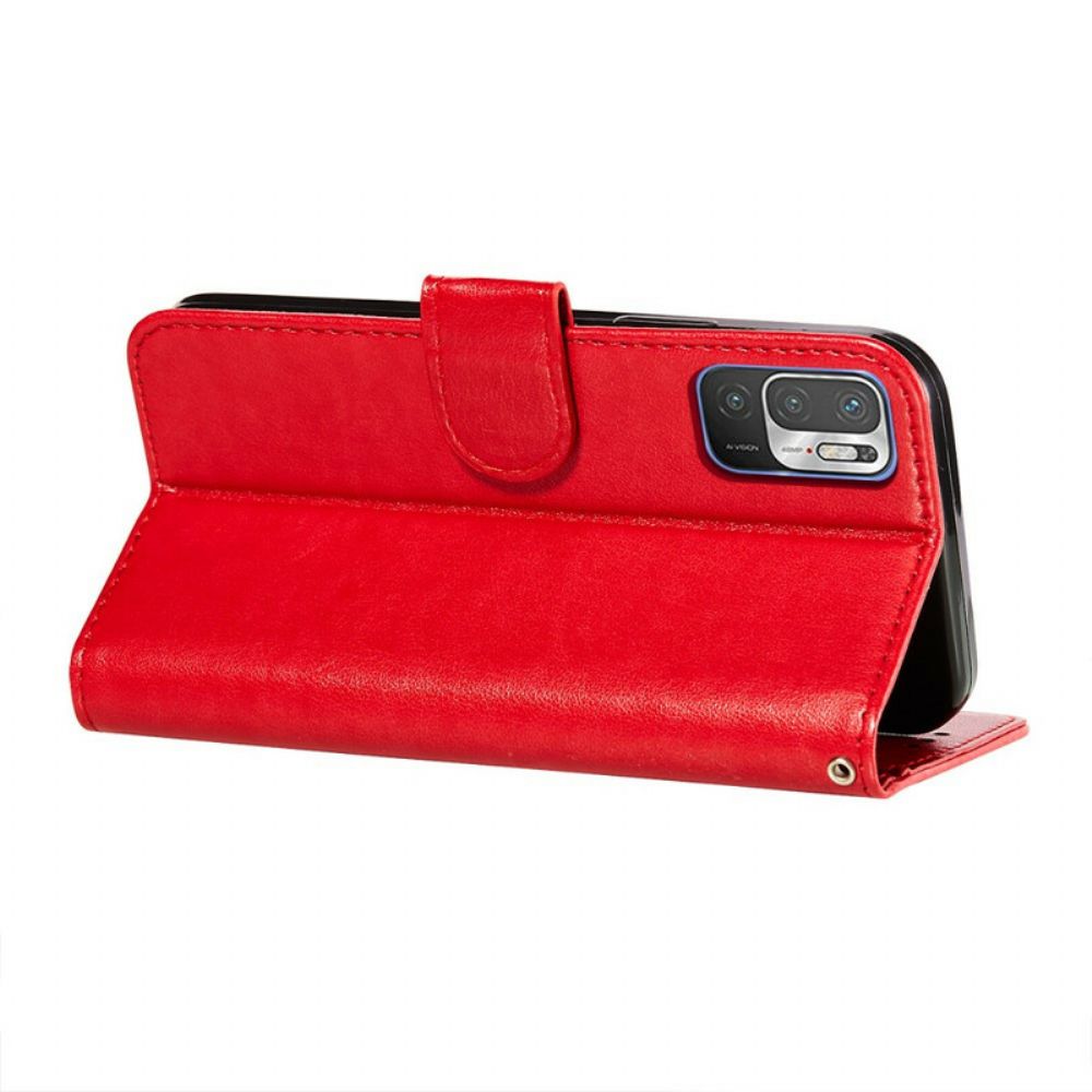 Folio-hoesje voor Xiaomi Redmi Note 10 5G / Poco M3 Pro 5G Bloemborduurwerk