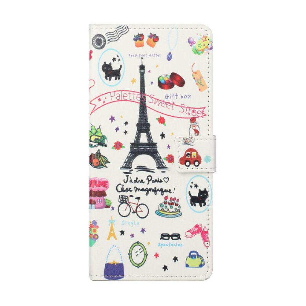 Folio-hoesje voor Xiaomi Redmi Note 10 5G / Poco M3 Pro 5G Ik Hou Van Parijs