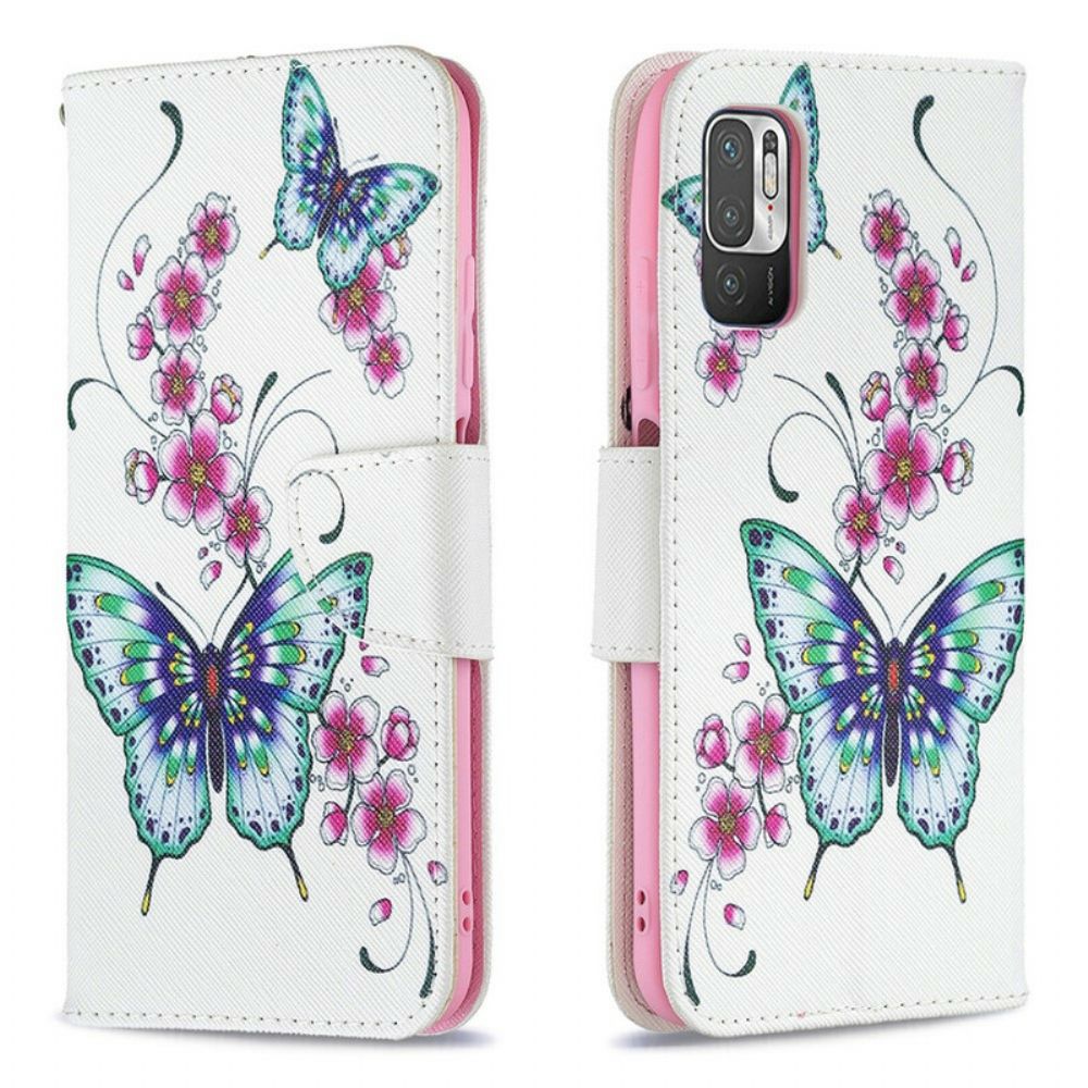 Folio-hoesje voor Xiaomi Redmi Note 10 5G / Poco M3 Pro 5G Prachtige Vlinders
