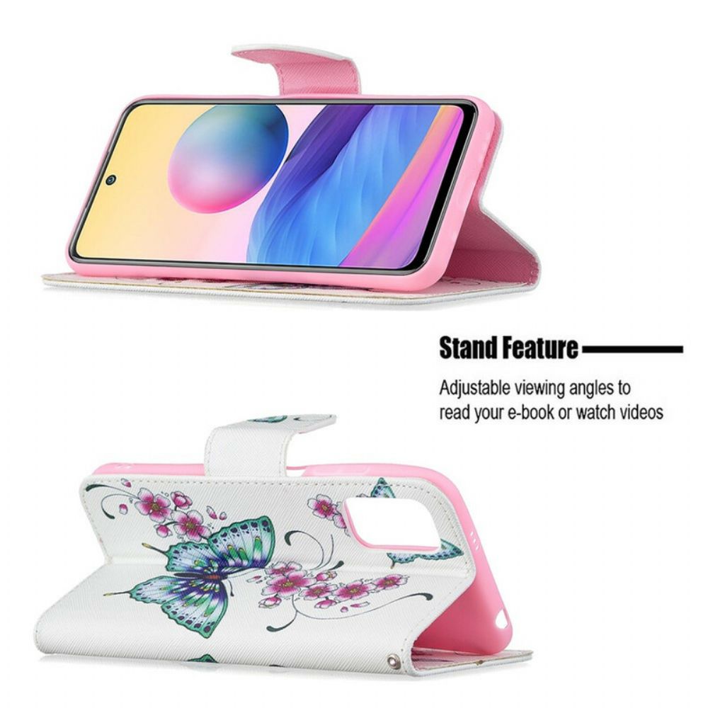 Folio-hoesje voor Xiaomi Redmi Note 10 5G / Poco M3 Pro 5G Prachtige Vlinders